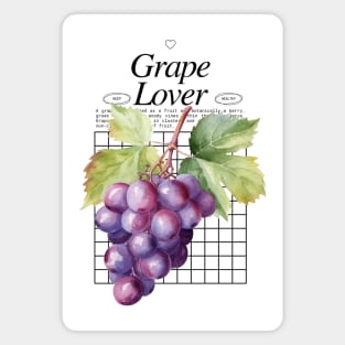 Grape Lover - Grapefruit Grapevines Fruitarian Magnet